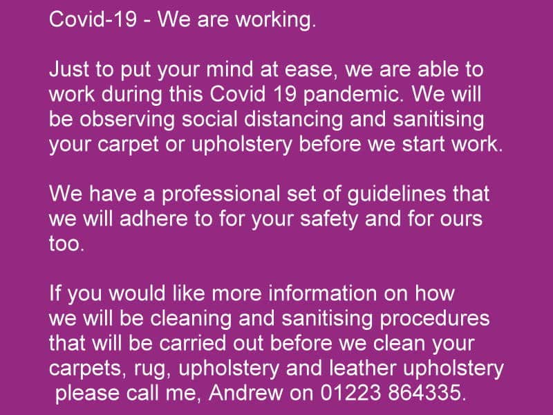 Covid 19 noticeOmega carpet cleaning cambridge2l-800x600 Carpet Cleaning Cambridge | Specialist Carpet & Upholstery Services